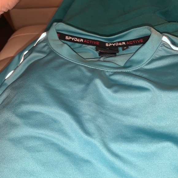 Spyder Active Blue Top Reflective Trim Drawstring S (tags removed) - Picture 7 of 8